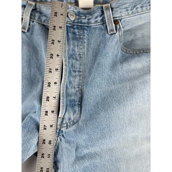Vintage Levis 501 Jeans 38x30 Light Blue Denim Y2K Mens Made in USA Red Tab